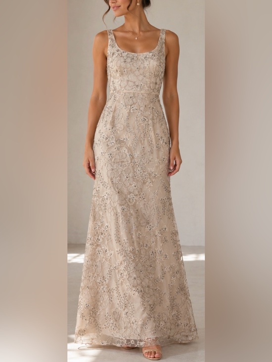 Dress the Population Dresses & Skirts - NEW Dress the Population Tyra Beaded Chiffon Mermaid white Gown Sz S